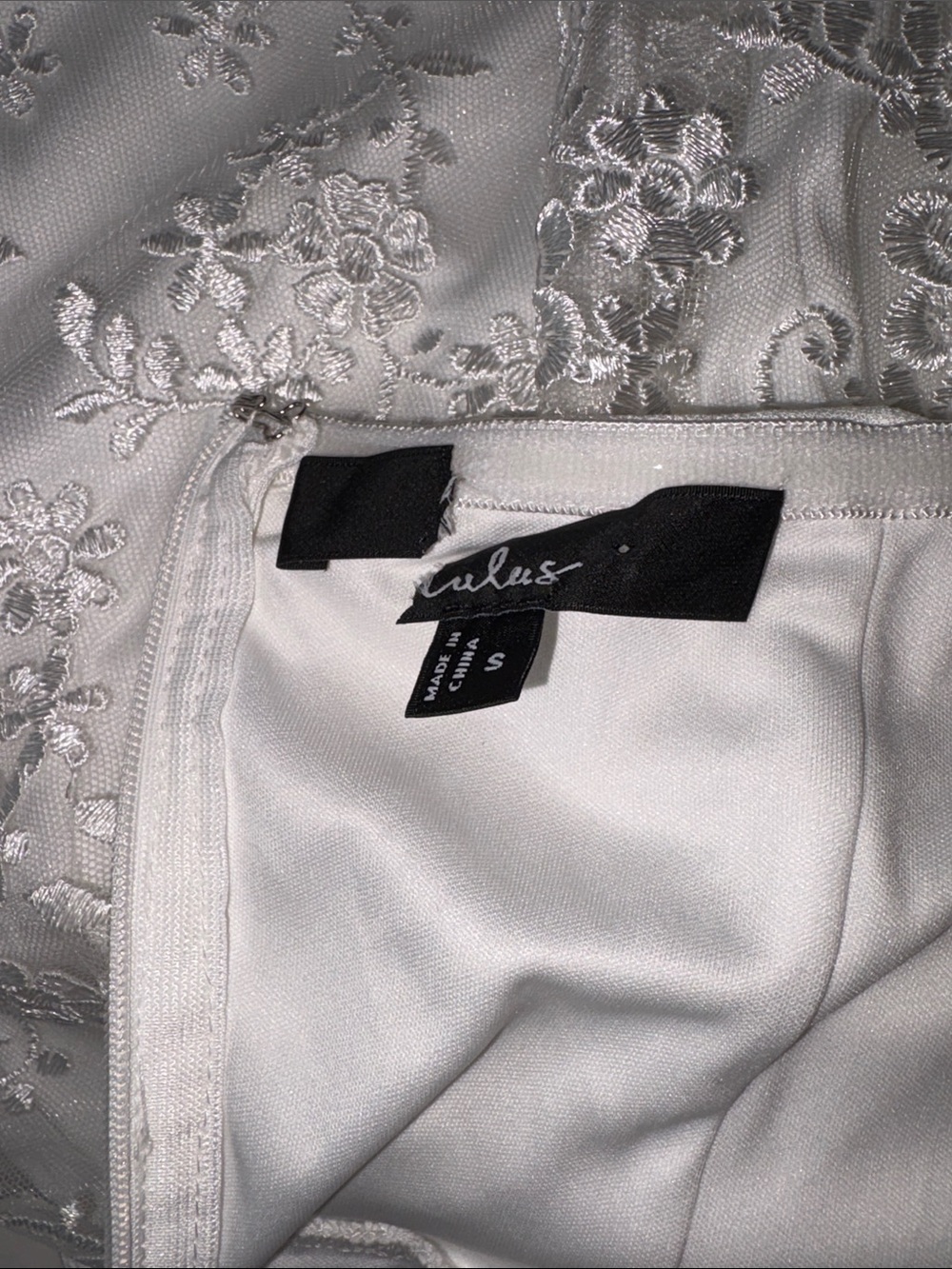 Lulu's White Strapless Lace Midi Dress with Side Slit - Picture 7 of 9